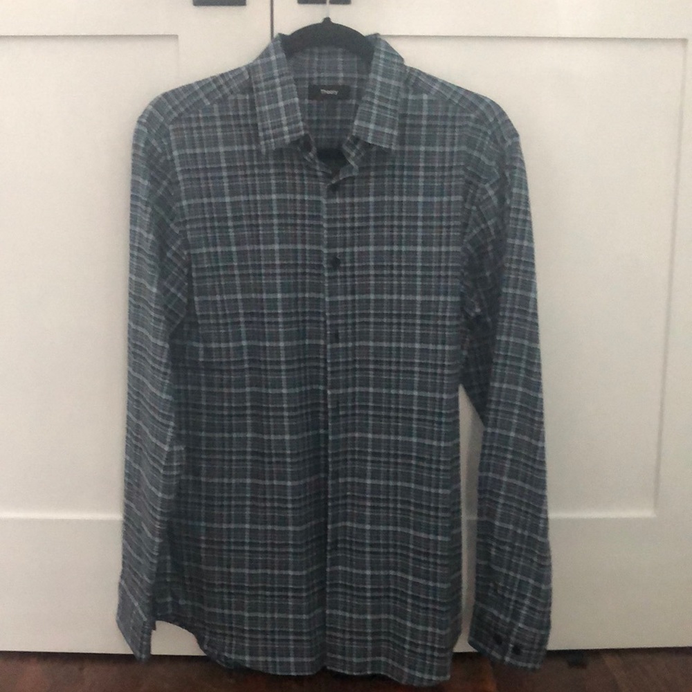 Mens theory long sleeve button down, small, perfect condition
